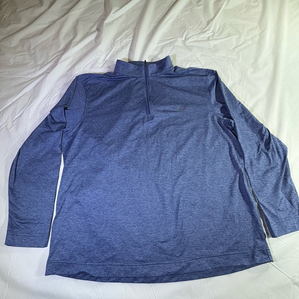 Greg Norman performance Heather Blue 1/4 zip long sleeve Pullover men’s XL